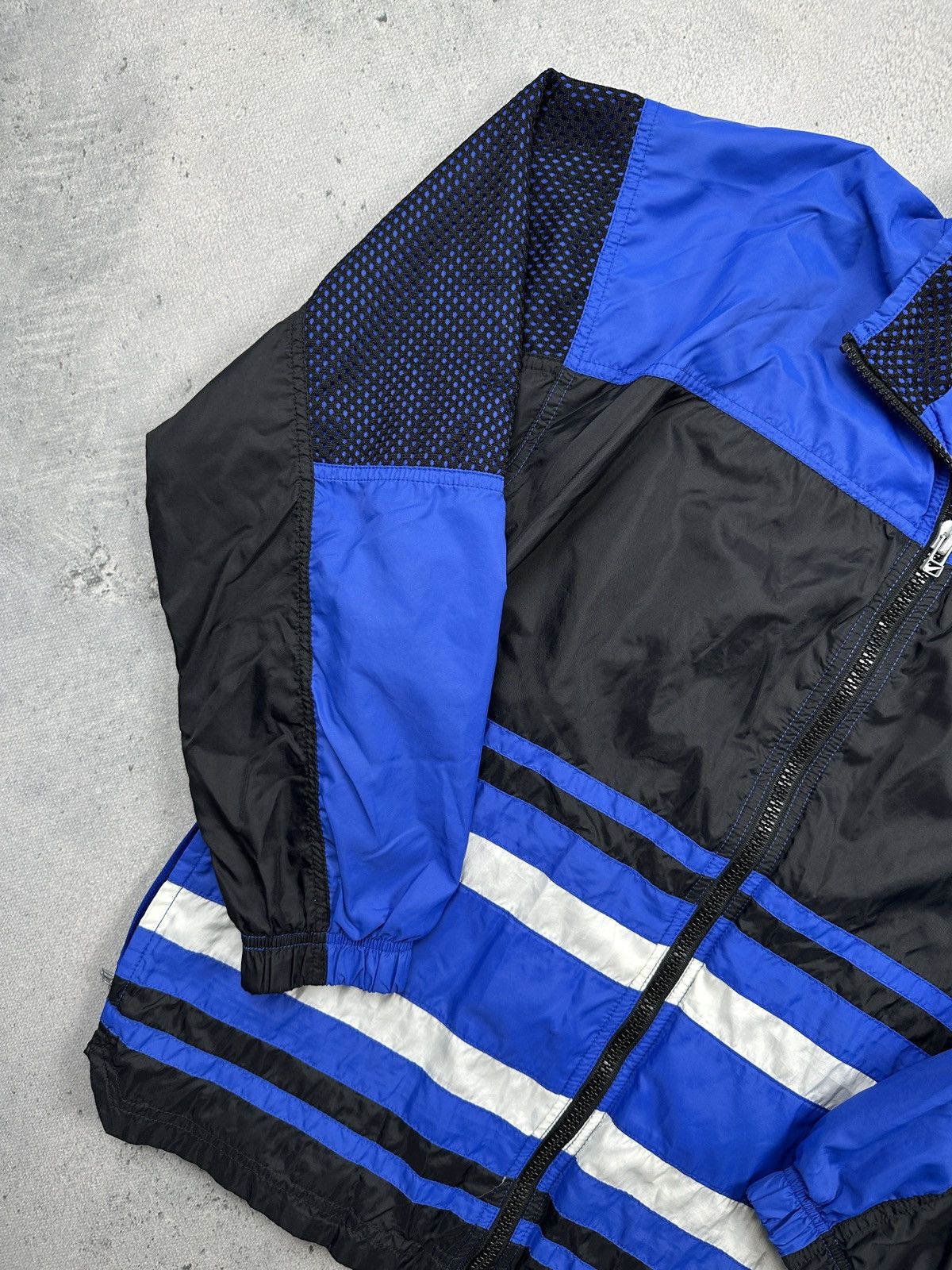 Nike Vintage 90s Nike Blue Black Windbreaker Jacket Rare 80s y2k Size US M / EU 48-50 / 2 - 3 Thumbnail