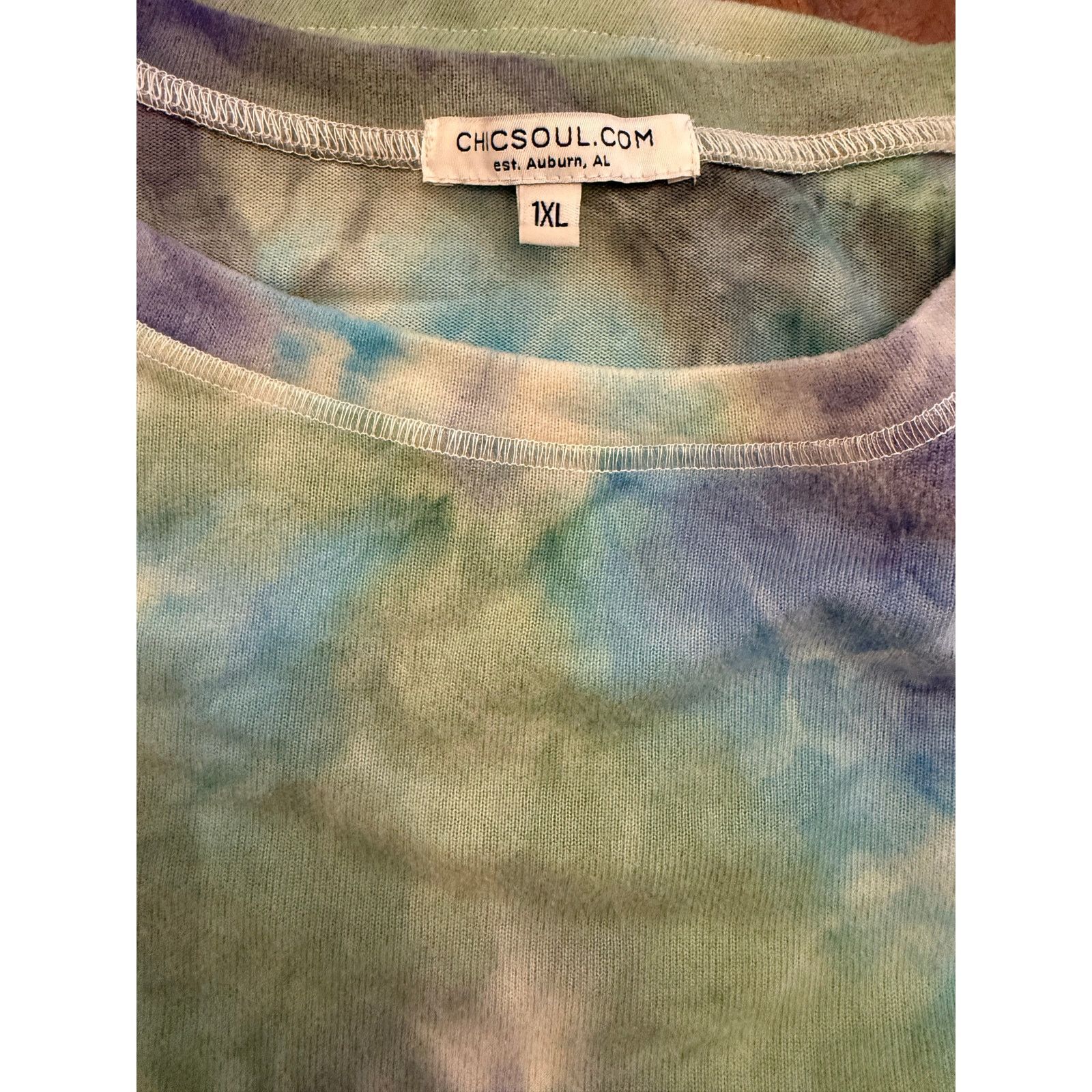 Other EUC Chic Soul Crewneck Tie Dye Long Sleeve Tunic Top 1X Size XXL / US 16-18 / IT 52-54 - 4 Thumbnail