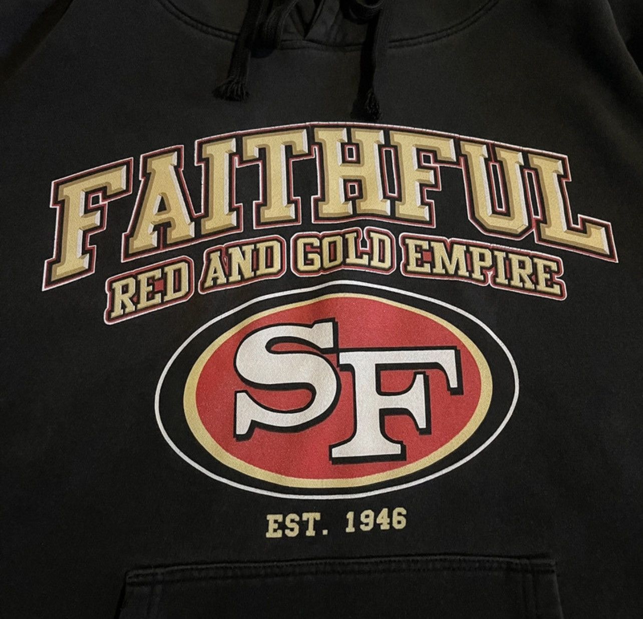 Other Vintage Y2K San Francisco 49ers Pro Team Hoodie Men XL Black Size US XL / EU 56 / 4 - 6 Thumbnail
