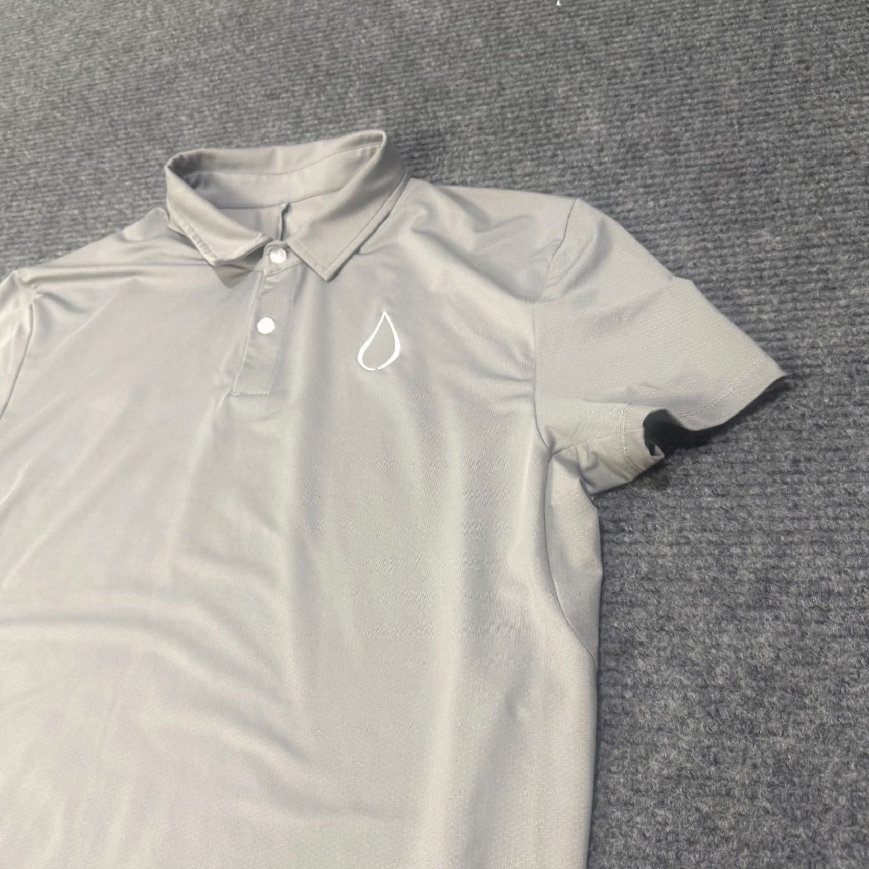 Vintage Barbell Apparel Polo Shirt Mens Large Grey Golf Gym Performance Stretch Size US L / EU 52-54 / 3 - 3 Thumbnail
