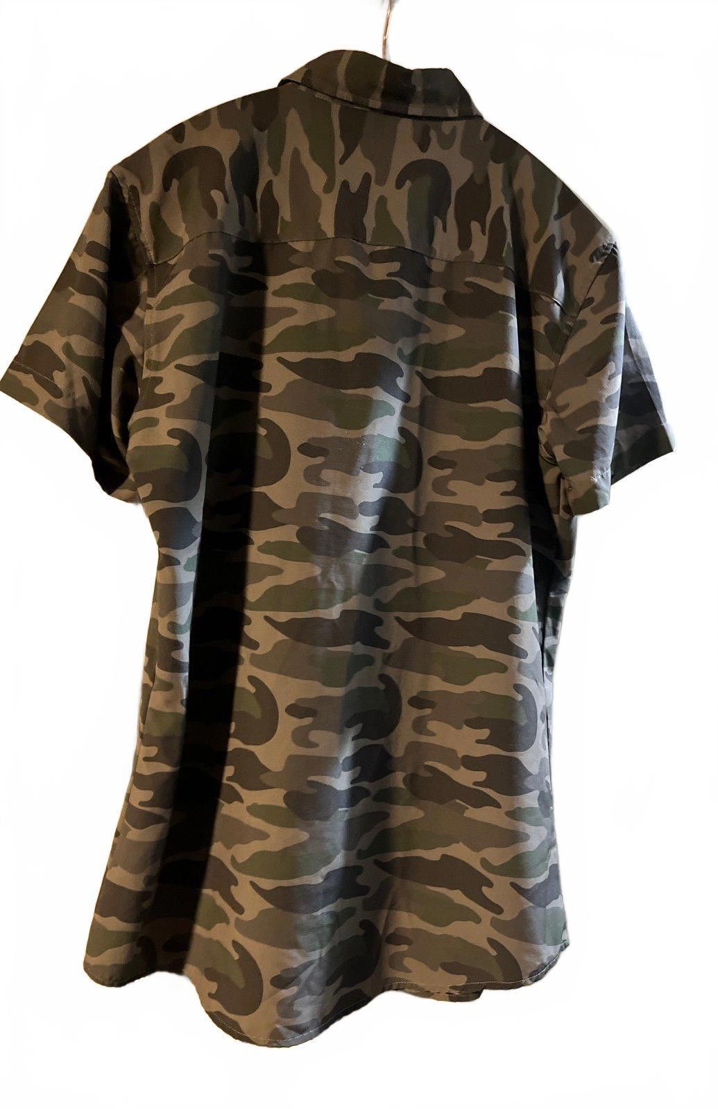Dixxon Dixxon Flannel Company Camo Short Sleeve Bamboo Shirt Size L / US 10 / IT 46 - 3 Thumbnail