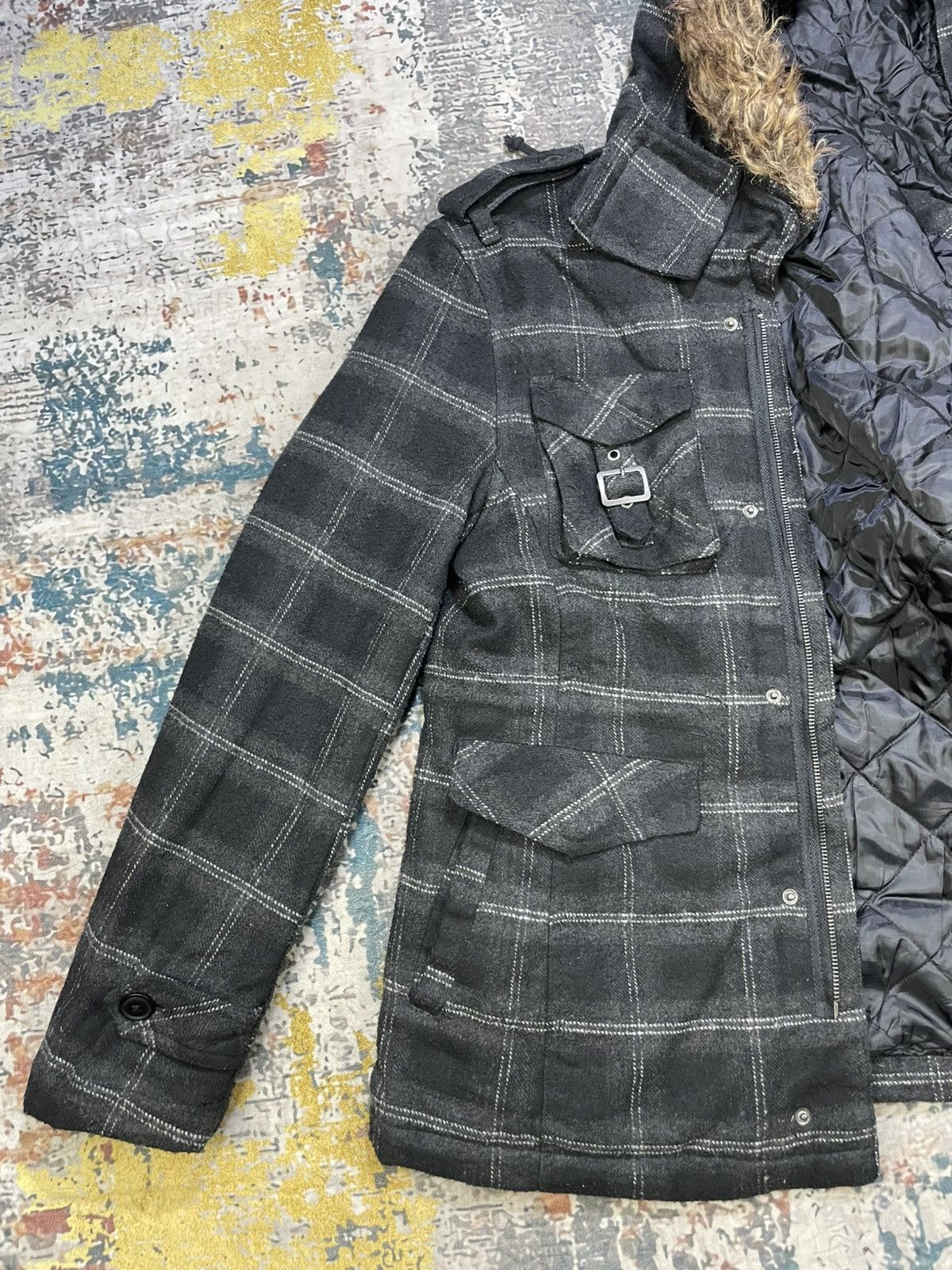 In The Attic In The Attic Rockers Garment Plaid Wool Blend Jacket Size US M / EU 48-50 / 2 - 6 Thumbnail
