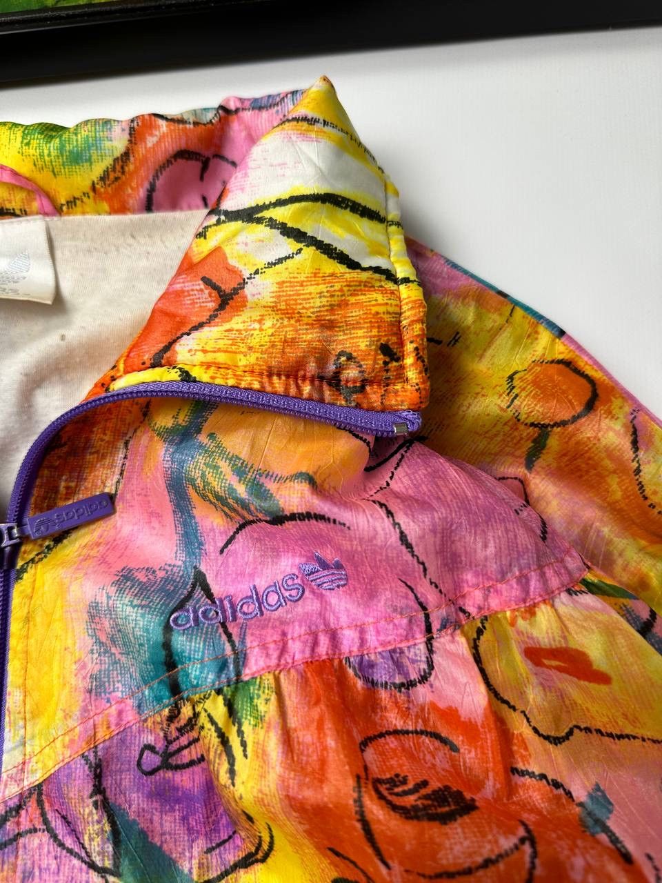 Adidas 🔥Rare Floral Abstract Windbreaker Jacket 90’s All Printed Size US M / EU 48-50 / 2 - 5 Thumbnail