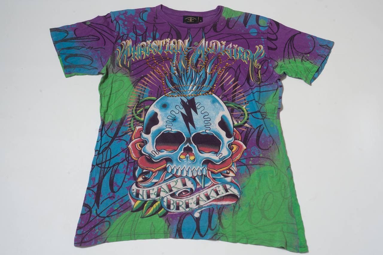Christian Audigier Christian Audigier Heart Breaker Vintage Full-Print t-shirt Size US L / EU 52-54 / 3 - 1 Thumbnail