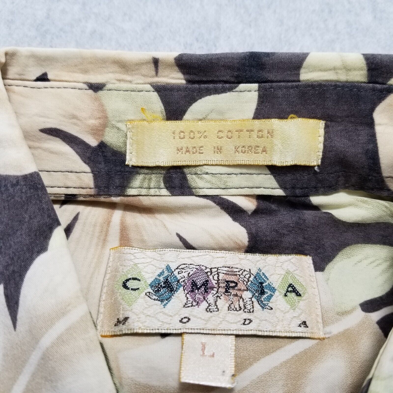 Campia Moda Campia Moda Shirt Floral Hawaiian Button Up Short Sleeve Size US L / EU 52-54 / 3 - 7 Thumbnail