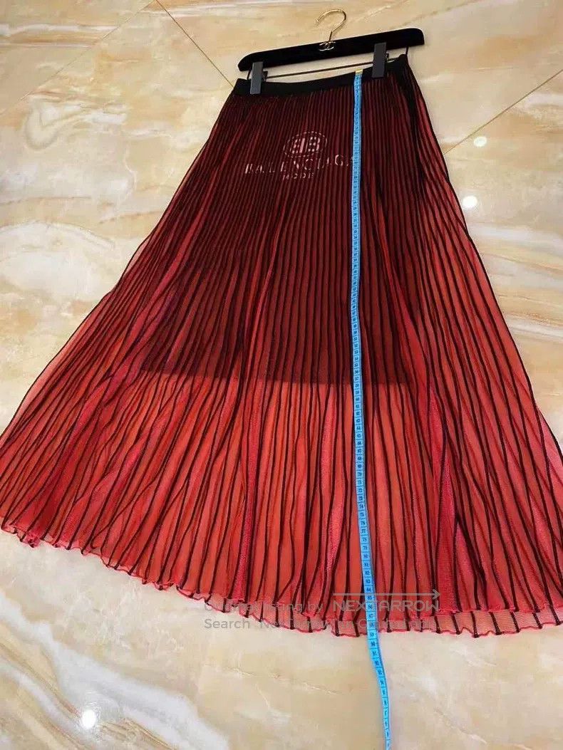 Balenciaga Balenciaga Red Half Skirt Size 35" - 7 Thumbnail