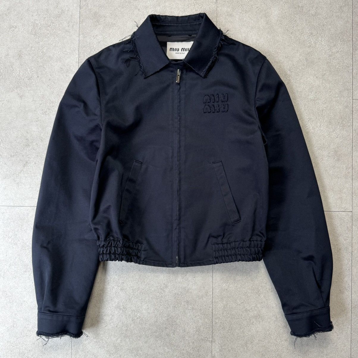 Miu Miu Miu Miu ML849 Damage Logo Zip Jacket Size M / US 6-8 / IT 42-44 - 1 Thumbnail