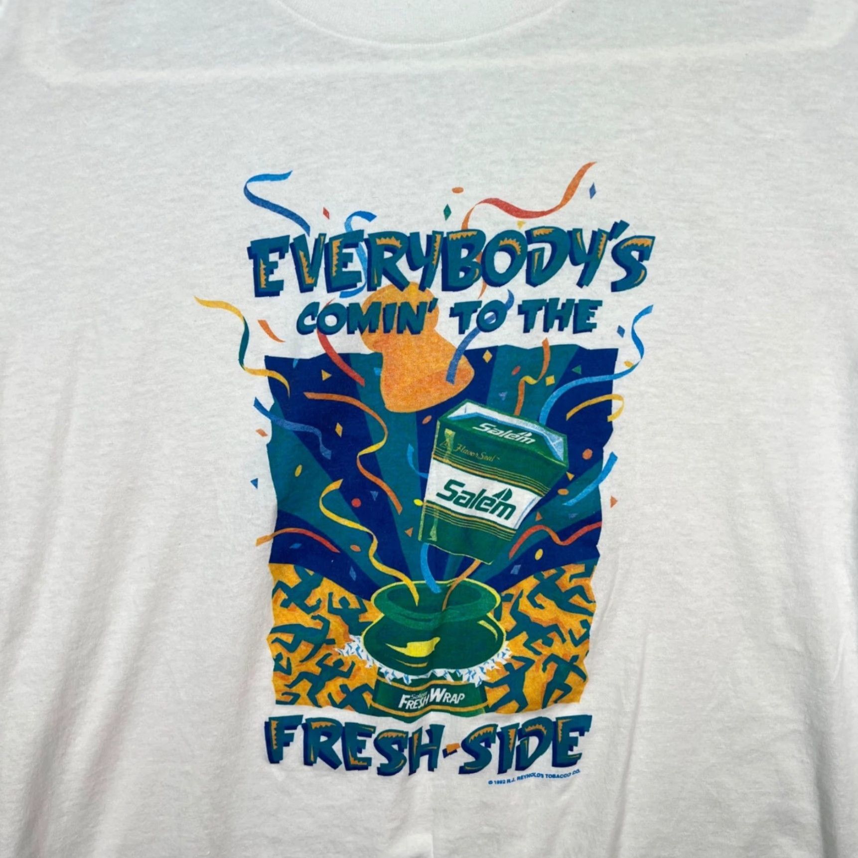Vintage VINTAGE Silkworm 90s Salem Fresh-Side Graphic T-Shirt White Mens XL USA Shirt Short Sleeve Crew Neck 90s Theme Mens Size US XL / EU 56 / 4 - 4 Thumbnail