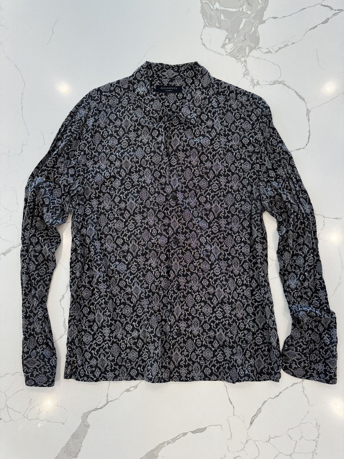 Allsaints AllSaints Mosaic Longsleeve Shirt Size US XL / EU 56 / 4 - 1 Thumbnail