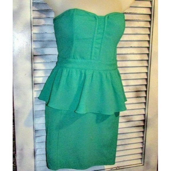Urban Outfitters Urban Outfitters Sz 2 Green Bustier Dress Size XS / US 0-2 / IT 36-38 - 8 Thumbnail