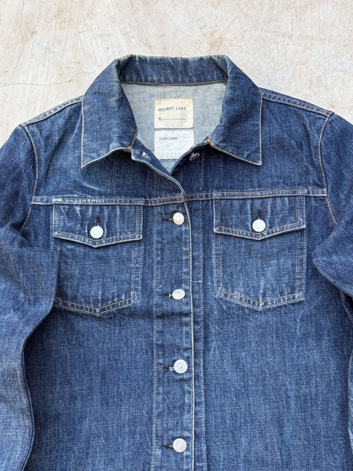 Helmut Lang Vintage 1998 Helmut Lang Classic Denim Jacket Size US M / EU 48-50 / 2 - 2 Thumbnail