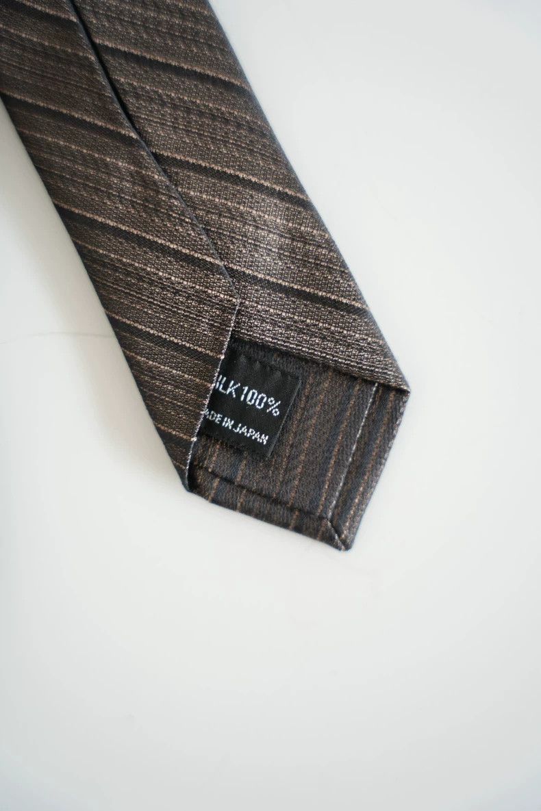 Yohji Yamamoto Yohji YamamotoBrown and grey twill silk tie 2503-Nextarrow Size ONE SIZE - 3 Thumbnail