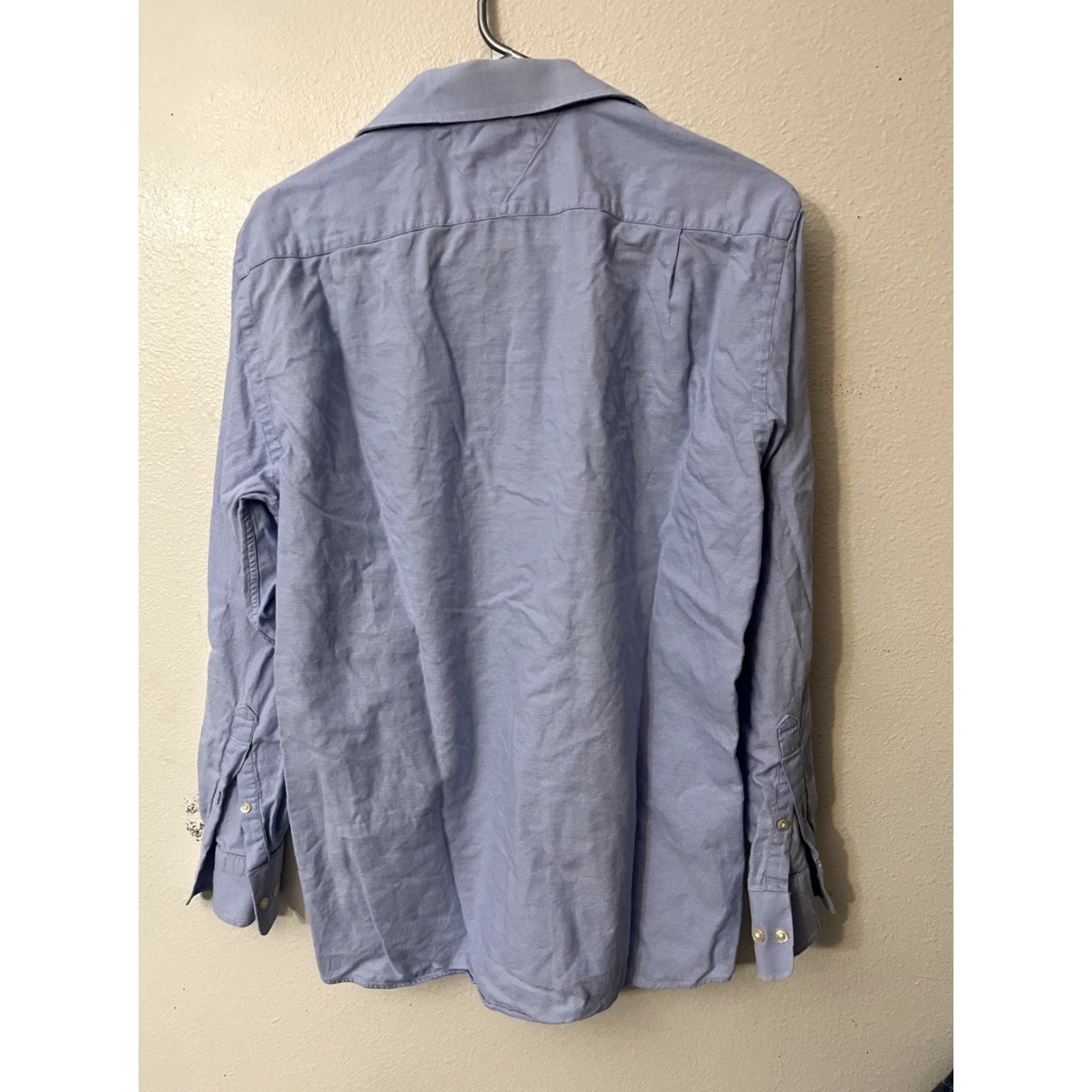 Tommy Hilfiger Tommy Hilfiger Shirt Slim Fit Long Sleeve Button Front 15.5 Blue Mens Dress Shirt Size US M / EU 48-50 / 2 - 3 Thumbnail
