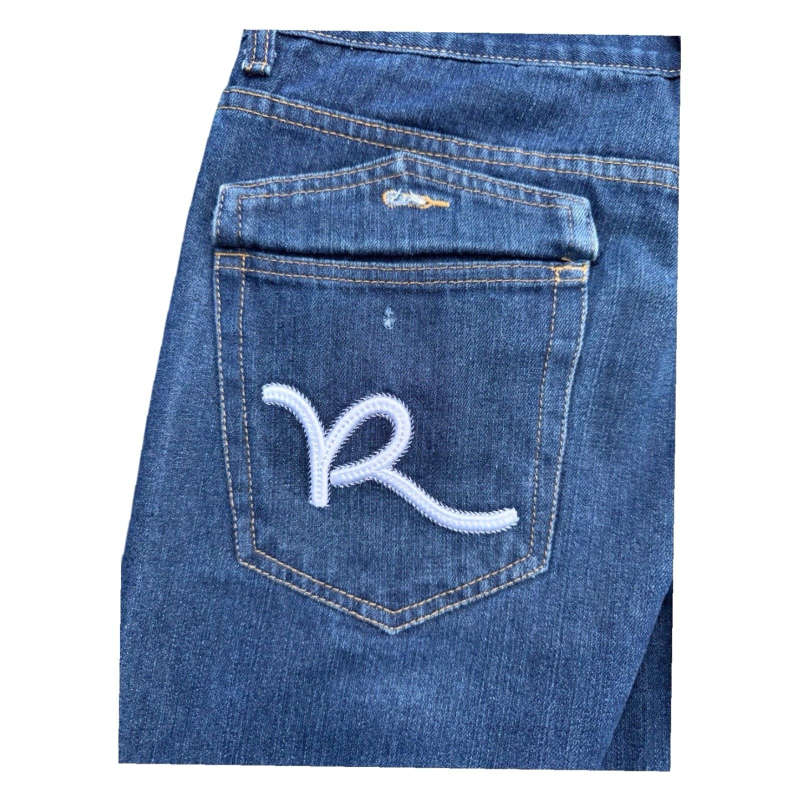 Rocawear VINTAGE Rocawear Jeans Blue Embroidered Pockets Classic Fit Size 34x32 RARE Mens Straight 34 32 Size US 34 / EU 50 - 4 Thumbnail