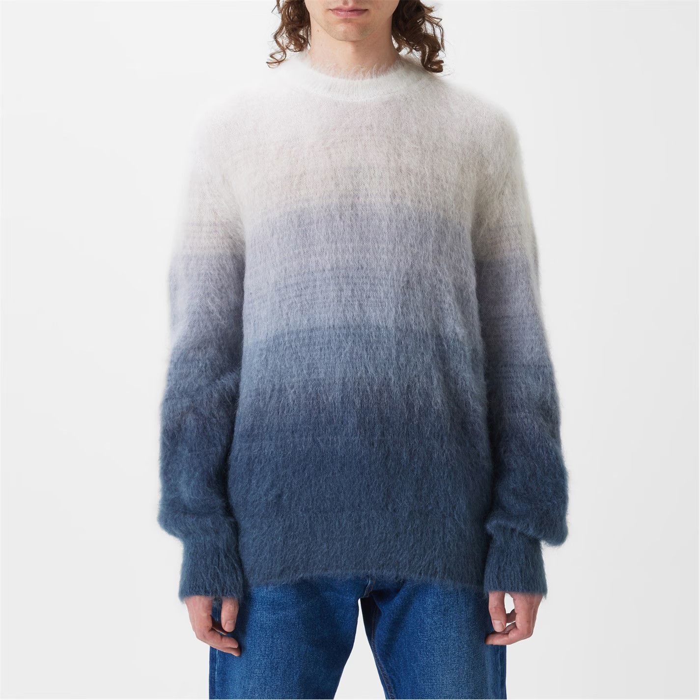 Off-White o1g2r1mq0326 Mohair Crew Neck Jumper in Multicolor Size US M / EU 48-50 / 2 - 3 Thumbnail