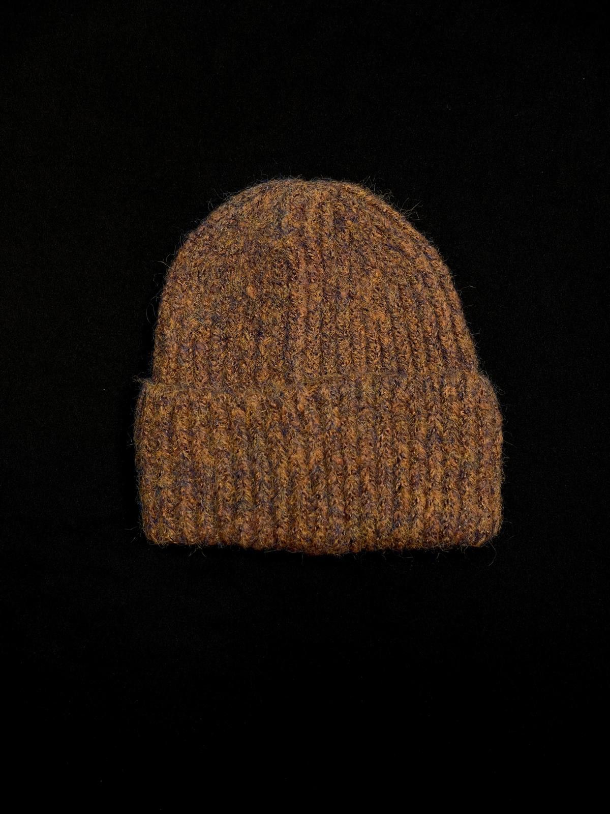 Japanese Brand Brown Ribbed Beanie – Cozy Knit Hat for Fall & Winter Size ONE SIZE - 1 Thumbnail