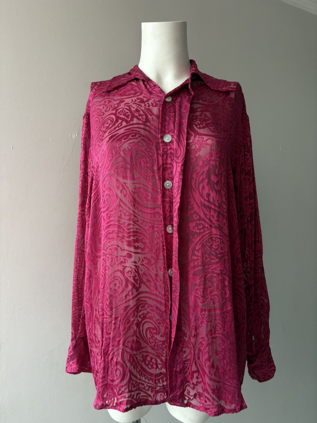 Vintage Silk and Cashmere shirt Size XL / US 12-14 / IT 48-50 - 7 Thumbnail