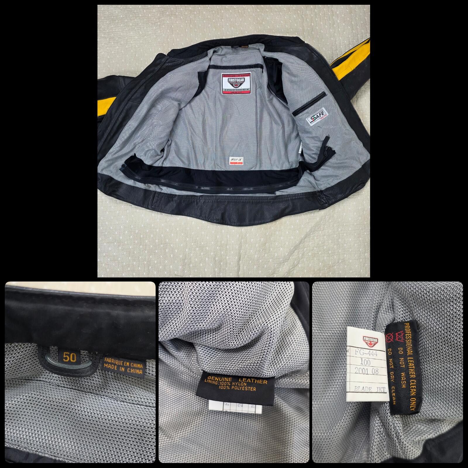 FirstGear Bikercore First Gear Leather High-Performance Jacket sz 50 Size US M / EU 48-50 / 2 - 4 Thumbnail
