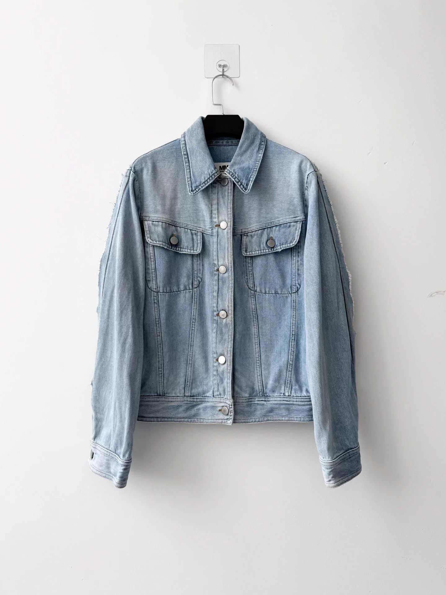 MM6 MM6 S/S17 Deconstructed Distressed Light Blue Jacket Size S / US 4 / IT 40 - 1 Thumbnail