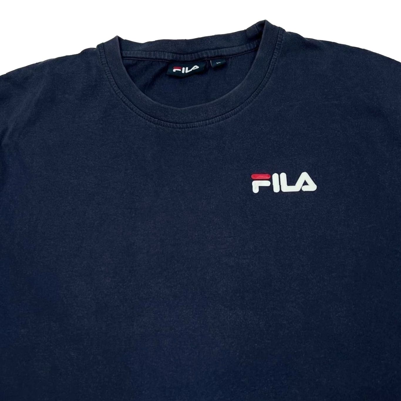 Fila FILA Classic Basic Mini Logo Spellout Graphic Cotton Navy Blue T-Shirt XL Mens Size US XL / EU 56 / 4 - 5 Thumbnail