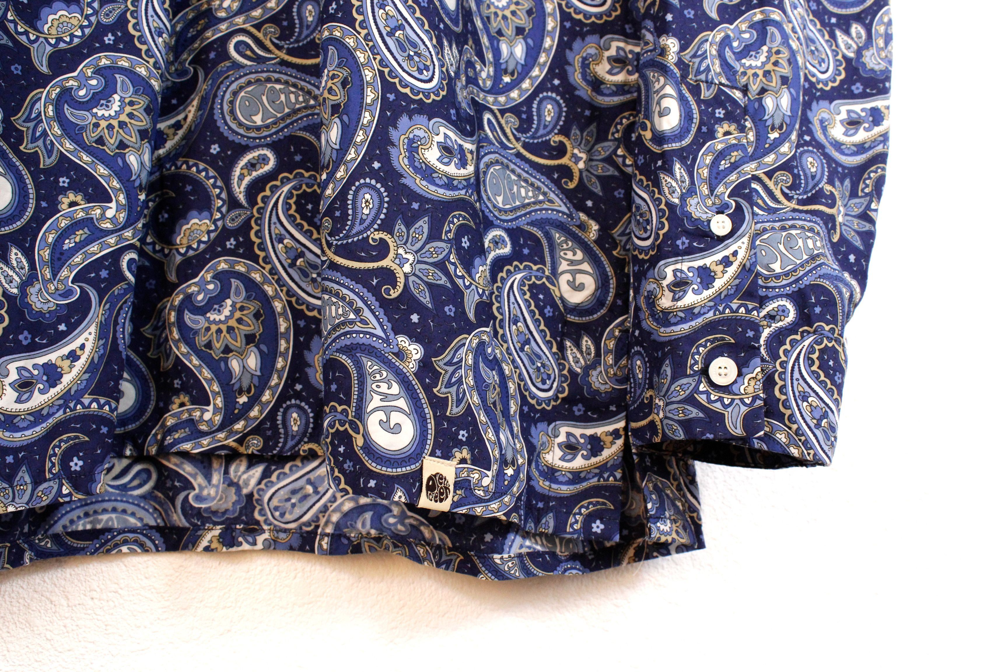 Pretty Green Pretty Green Paisley Printed Band Collar Pullover Shirt Size US L / EU 52-54 / 3 - 4 Thumbnail