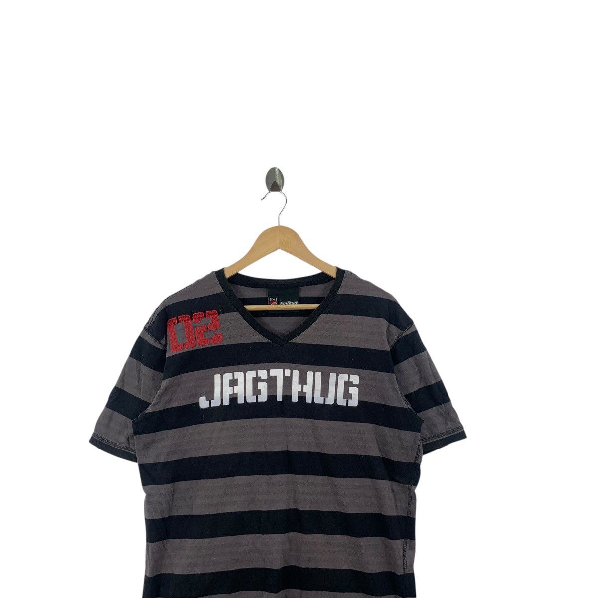 Other JAGTHUG JAG JEANS Collection Striped Tee Shirt Top V-Neck Size US XXL / EU 58 / 5 - 2 Thumbnail