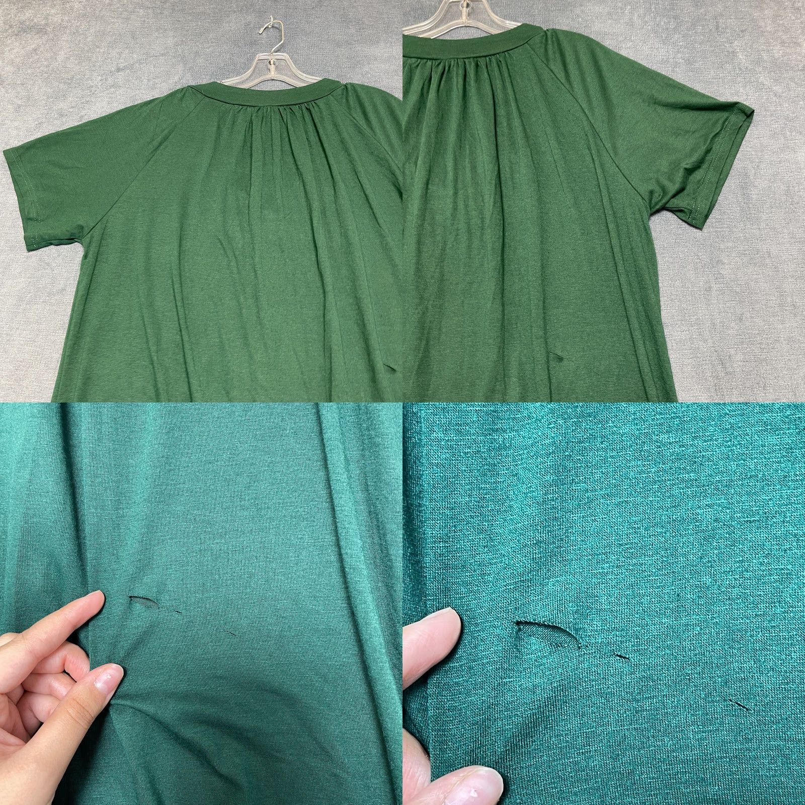Vintage Dokotoo Blouse Top Womens XL Dark Green Summer Wear Pleated V-Neck Shirred Hem Size XL / US 12-14 / IT 48-50 - 10 Thumbnail