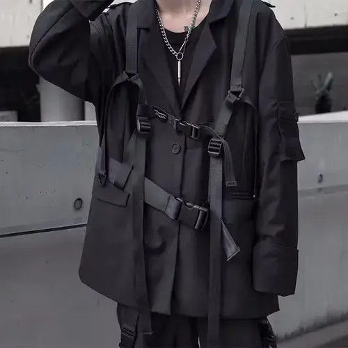 Japanese Brand Punk goth unisex buckle suspender harness belt Size ONE SIZE - 5 Thumbnail