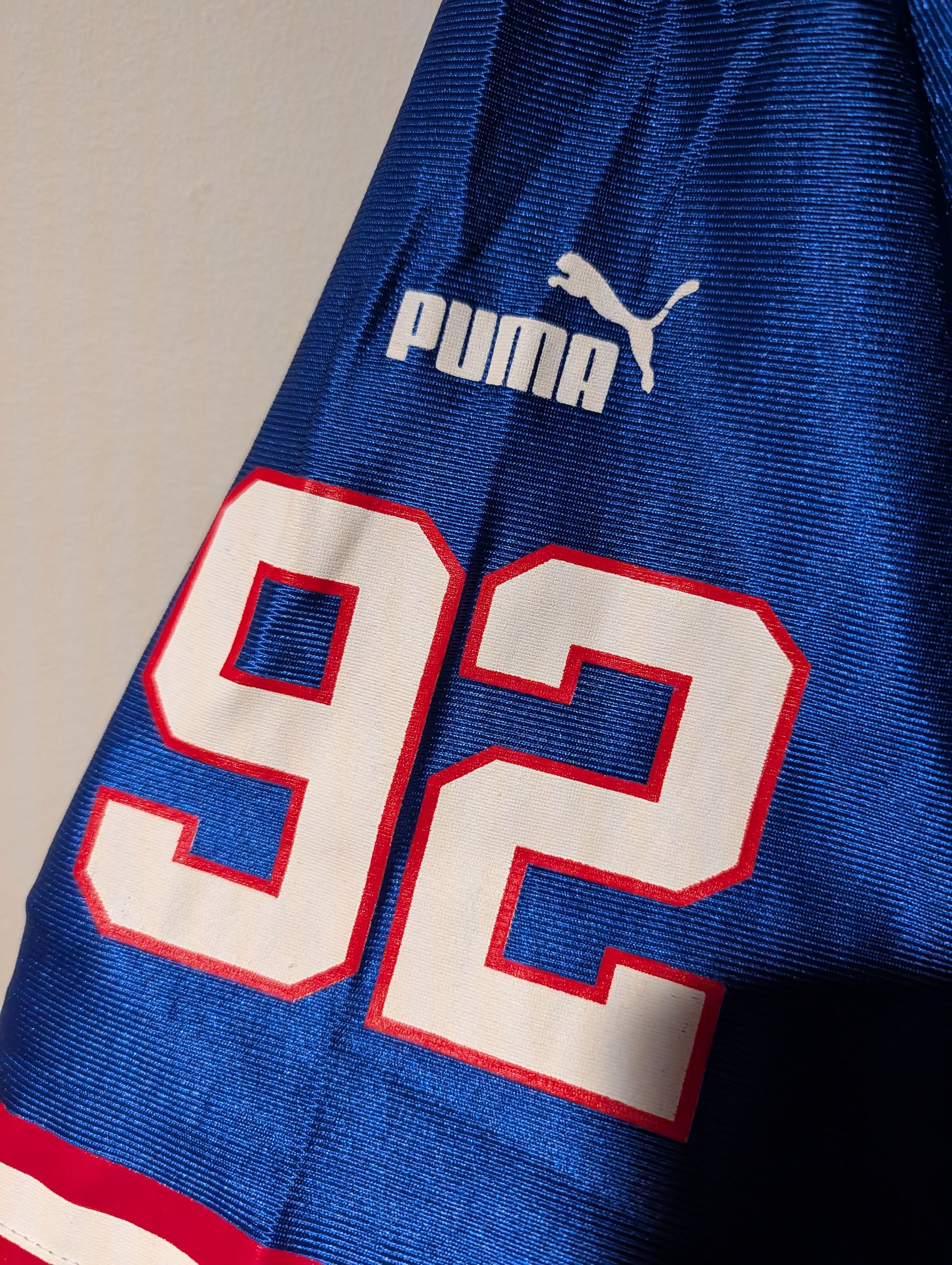 NFL Vintage 90s New York Giants Michael Strahan NFL Jersey Size US L / EU 52-54 / 3 - 3 Thumbnail