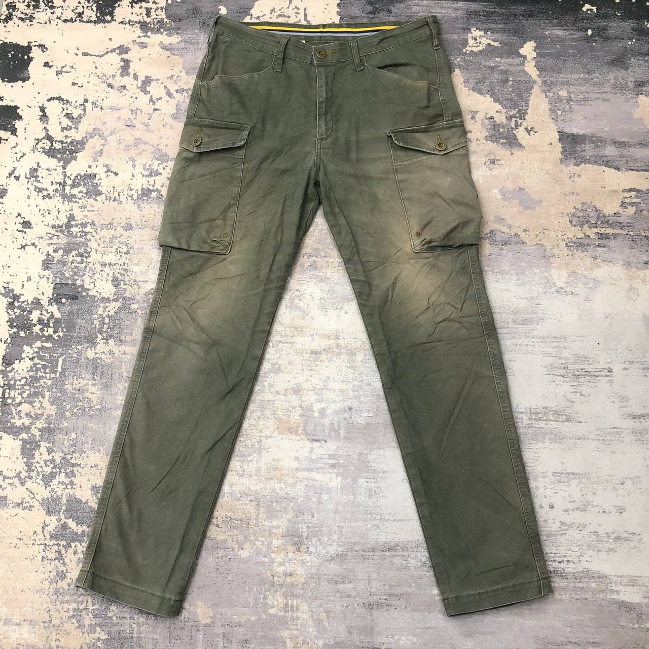 Edwin P792 EDWIN RUSTY DISTRESSED CARGO SKINNY PANTS Size US 35 - 1 Thumbnail