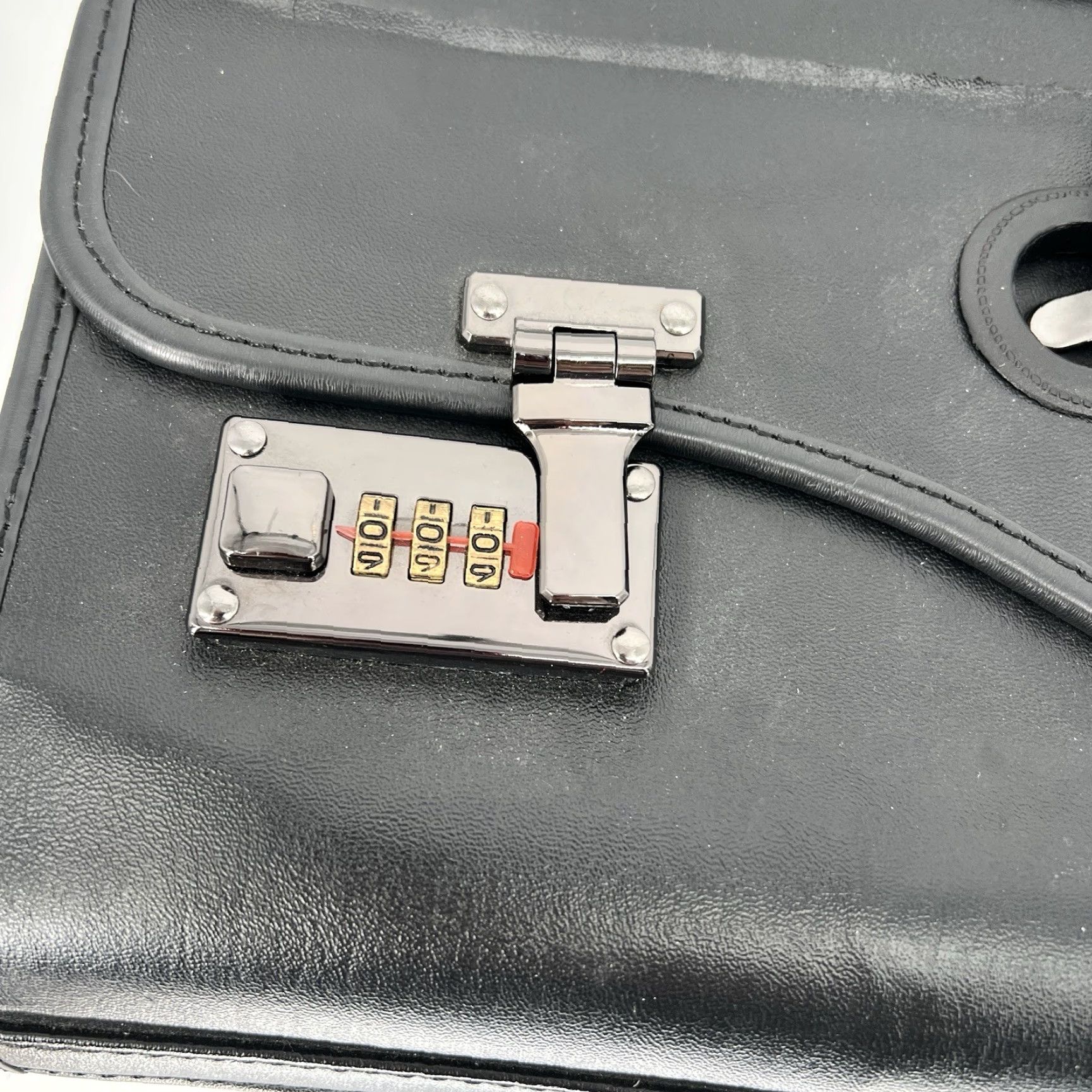 Vintage Alpine Swiss Briefcase 19 in Wheeled Laptop Roller Case Men Leather Black 19 in Solid Leatherette Snap Lightweight Model Roller Laptop Briefcase Mens Size ONE SIZE - 3 Thumbnail