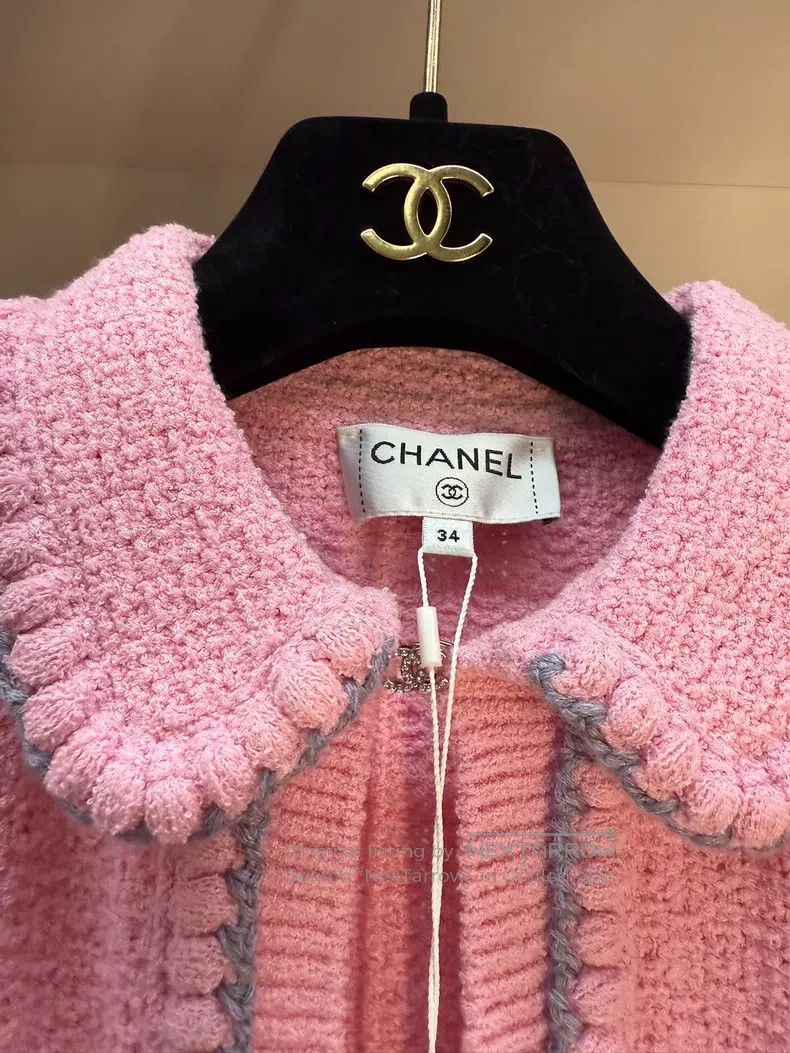 Chanel Chanel 25p pink doll collar cardigan coat Size XXS / US 00 / IT 34 - 3 Thumbnail