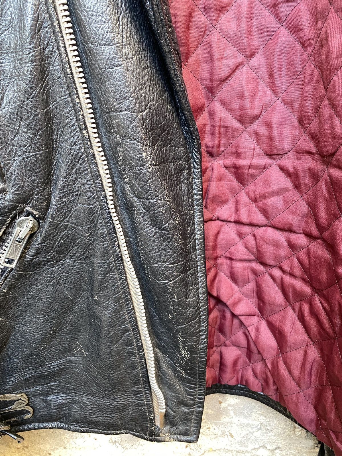 Vintage Rare Vintage 70s Wolf Leathers Fringed Leather Biker Jacket Size US L / EU 52-54 / 3 - 12 Thumbnail