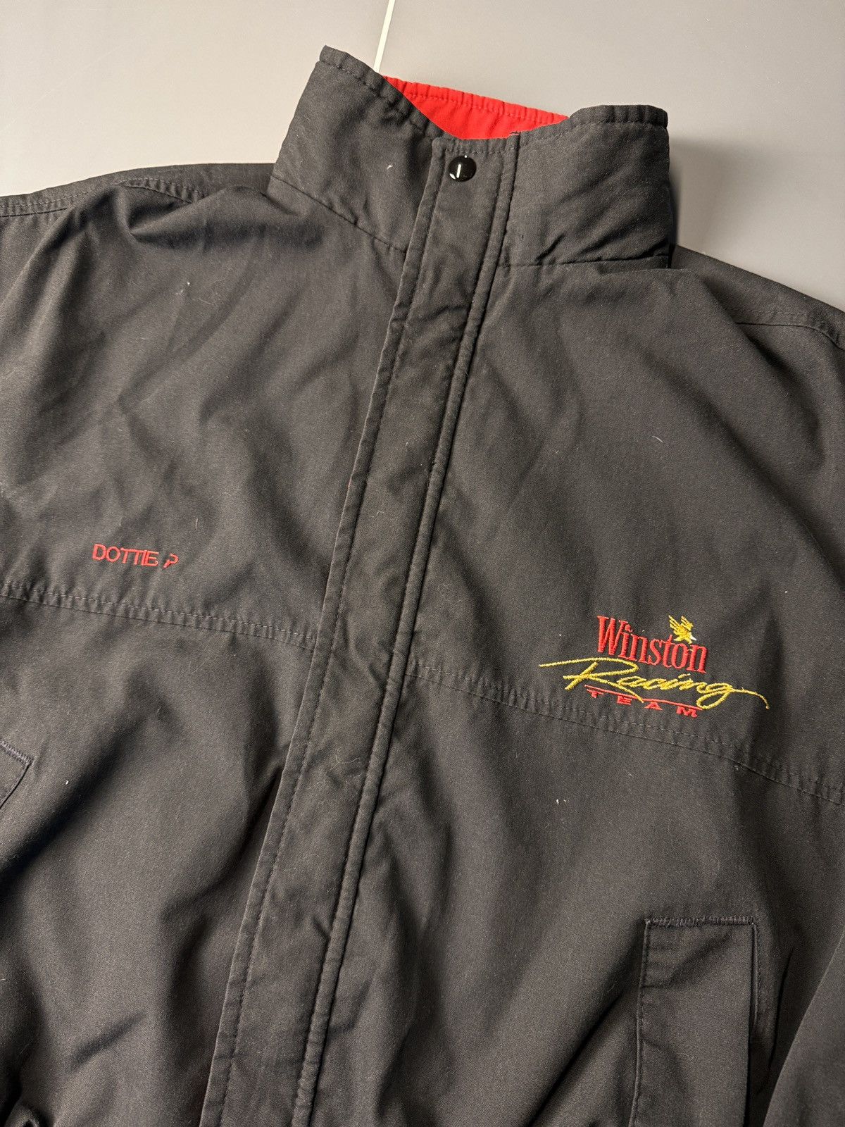 Vintage Vintage Winston Racing Black Jacket Size Medium Size US M / EU 48-50 / 2 - 2 Thumbnail