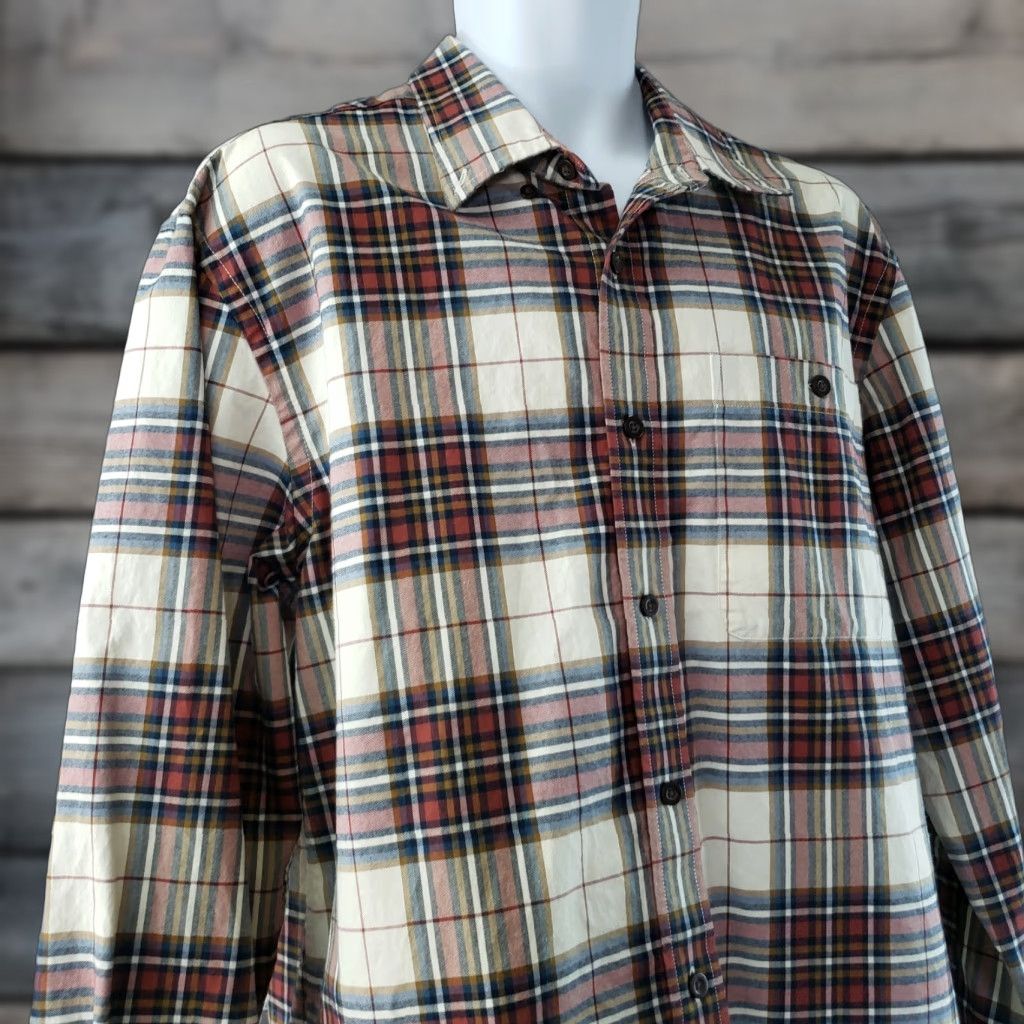 Orvis Orvis Mens Button Front Shirt Sz M Red Cream Plaid Long Sleeve Cotton Size US M / EU 48-50 / 2 - 1 Thumbnail