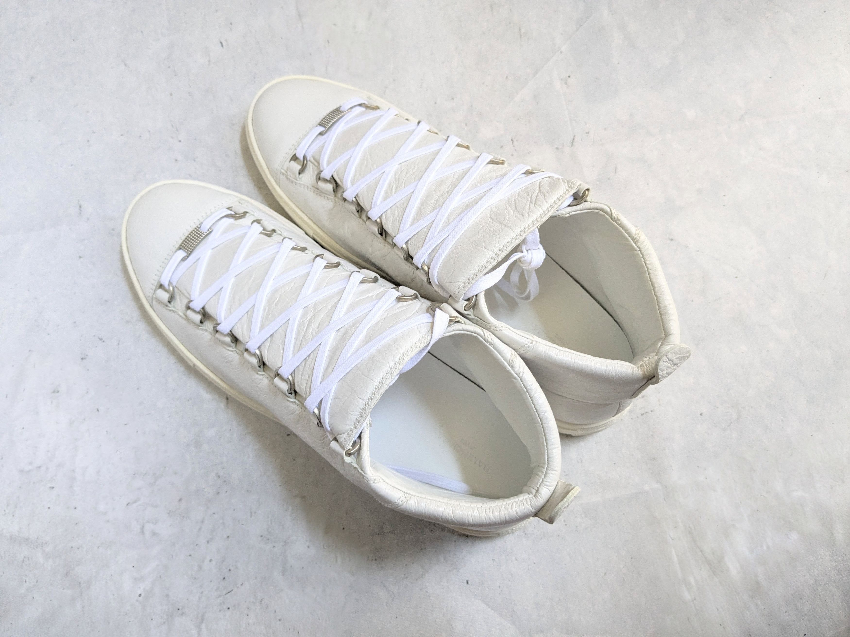 Balenciaga Balenciaga Arena Sneakers White 12 45 High Tops Leather Size US 12 / EU 45 - 14 Thumbnail