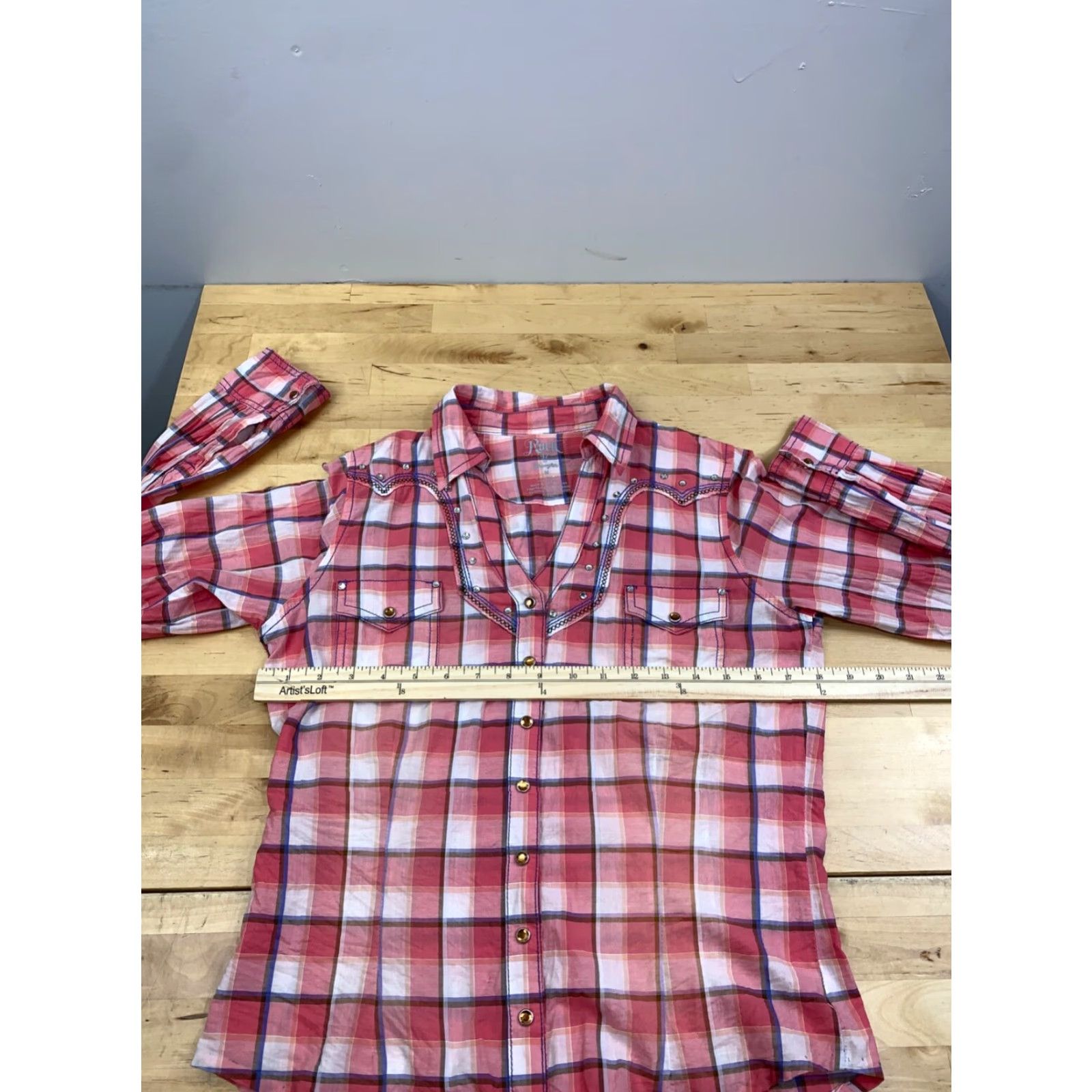 Wrangler Wrangler Shirt Rock 47 Plaid Red Western Cowgirl Button-Up M Women Size Red Wrangler Rock 47 Plaid Button-Up Western Cowgirl Shirt M Red Size M / US 6-8 / IT 42-44 - 4 Thumbnail