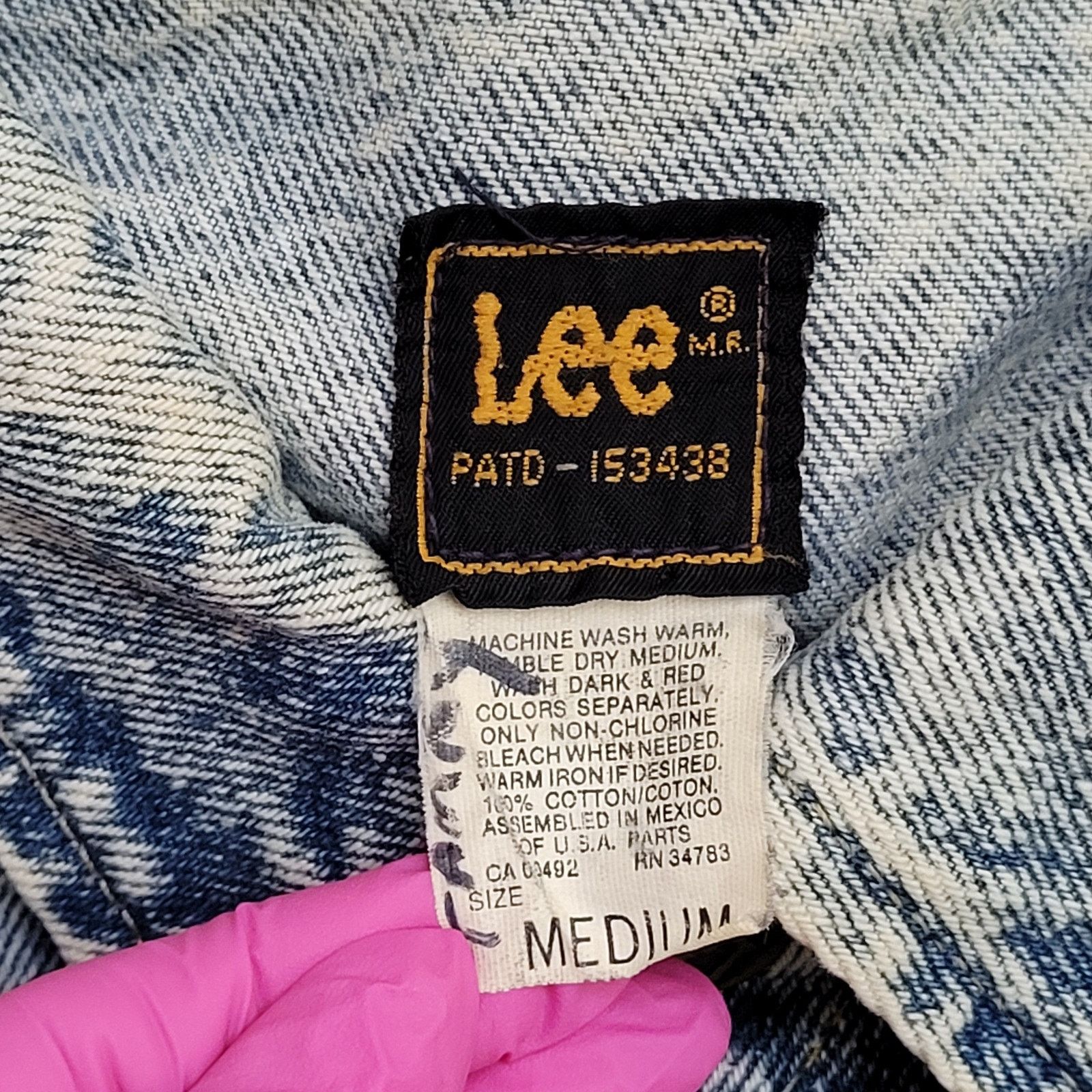 Lee Vintage LEE Riders Denim Jacket M 22x25 Cropped PATD-153438 Size US M / EU 48-50 / 2 - 4 Thumbnail