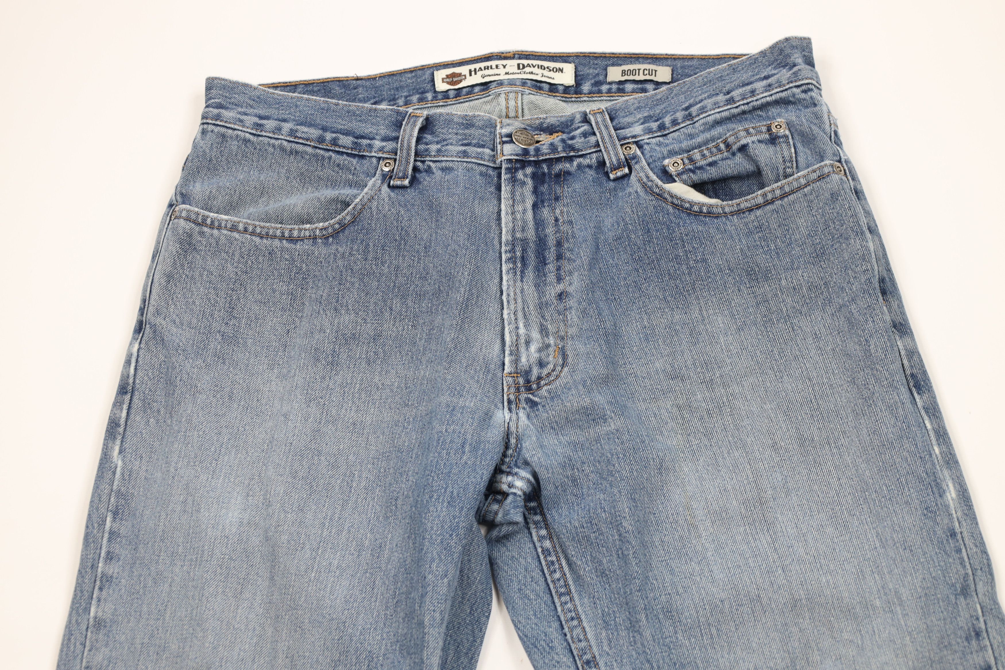 Harley Davidson Vintage Harley Davidson Motorcycles Wide Leg Bootcut Jeans Size US 34 / EU 50 - 2 Thumbnail