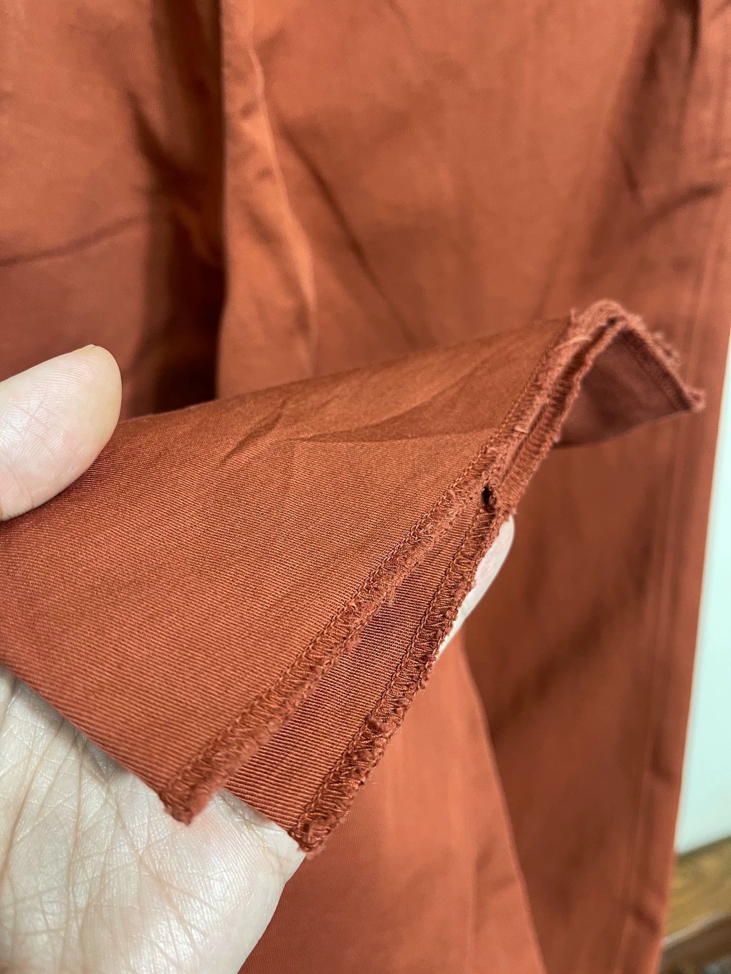 Ermenegildo Zegna Zegna Slim Washed Cotton-Linen Pants 48 Brick Red Size US 32 / EU 48 - 5 Thumbnail