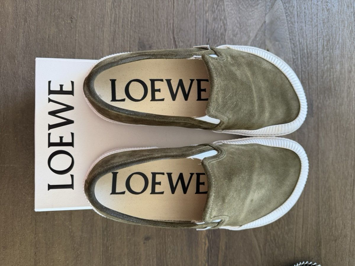 Loewe Loewe Terra Vulca suede slip-on sneakers green - size 12 Size US 12 / EU 45 - 2 Thumbnail