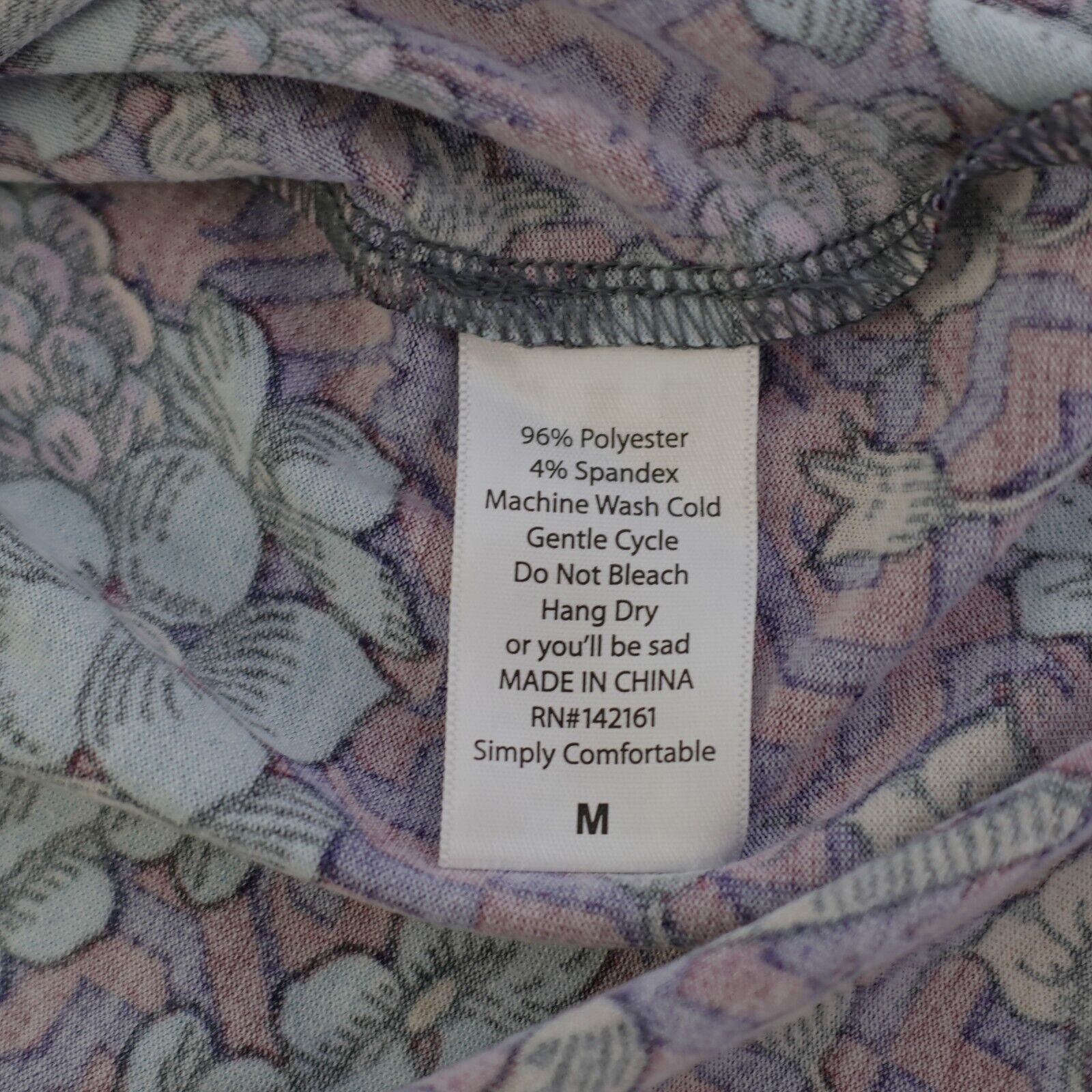 Designer NEW LulaRoe Randy Medium Purple Blue Gray Floral 3/4 Sleeve Size M / US 6-8 / IT 42-44 - 9 Thumbnail