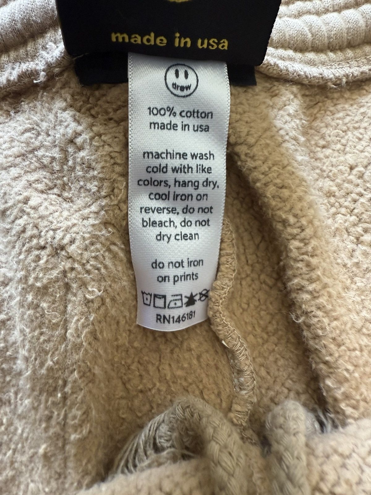 Drew House Drew House Sweatpants Beige Fleece Logo Joggers - L Size US 34 / EU 50 - 4 Thumbnail