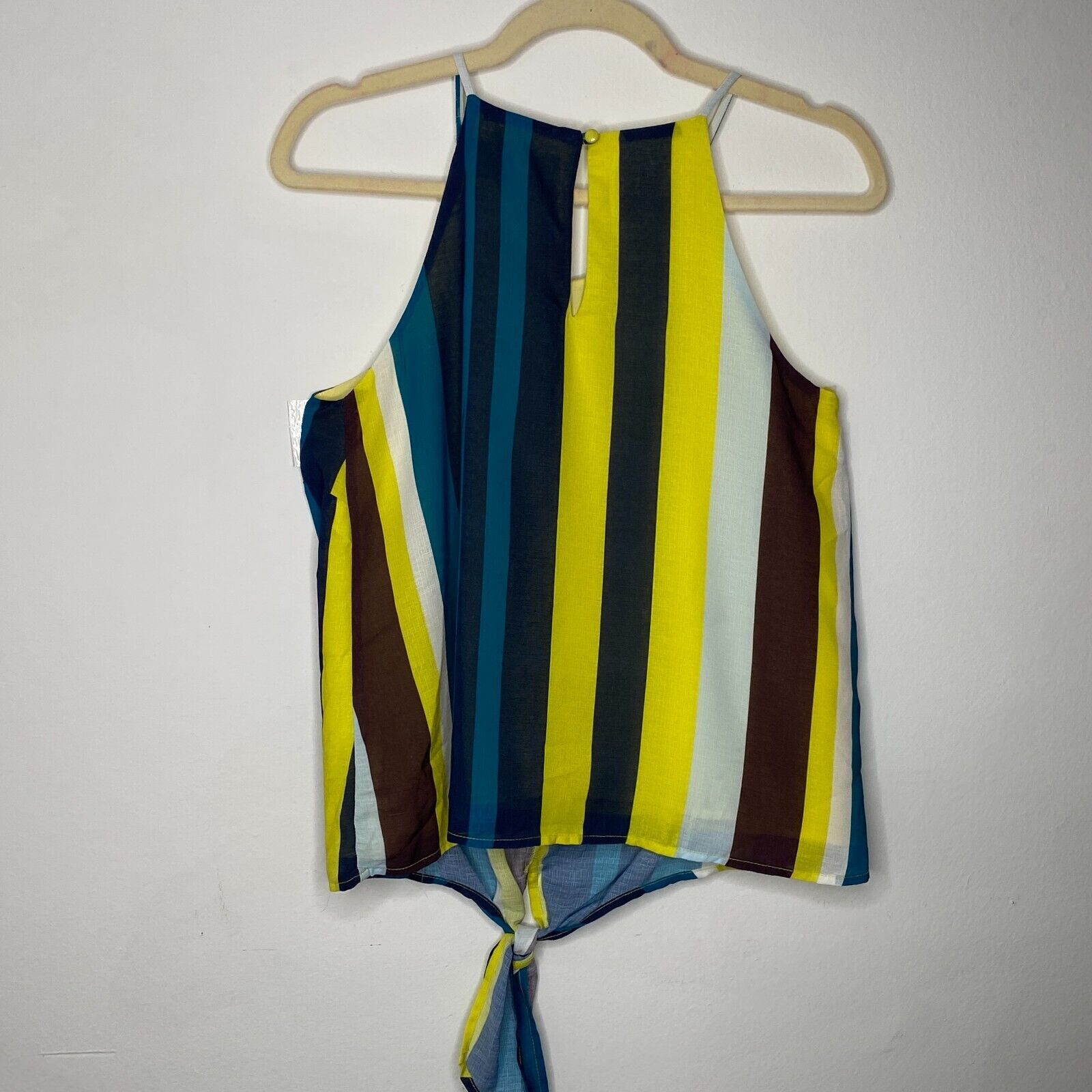 Other Sunday In Brooklyn Teal Multicolor Stripe Front Tie Top XS Size XS / US 0-2 / IT 36-38 - 3 Thumbnail