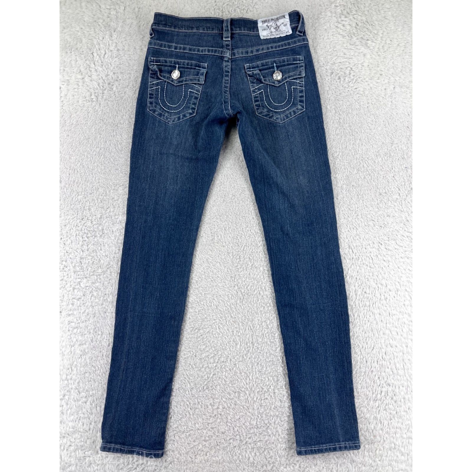 True Religion True Religion Jeans Women 27 Blue Denim Skinny 5-Pocket Design Regular Medium Wash Casual Mens? Wait end. Size 27" / US 4 / IT 40 - 2 Thumbnail
