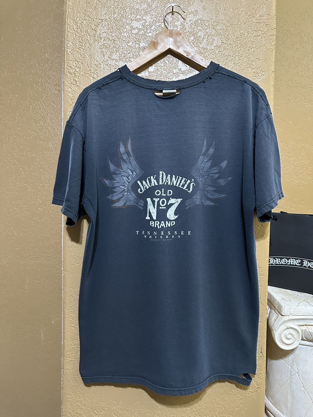4GSELLER 📌 THRASHED Vintage Jack Daniels Tee XL Faded Size US XL / EU 56 / 4 - 1 Thumbnail