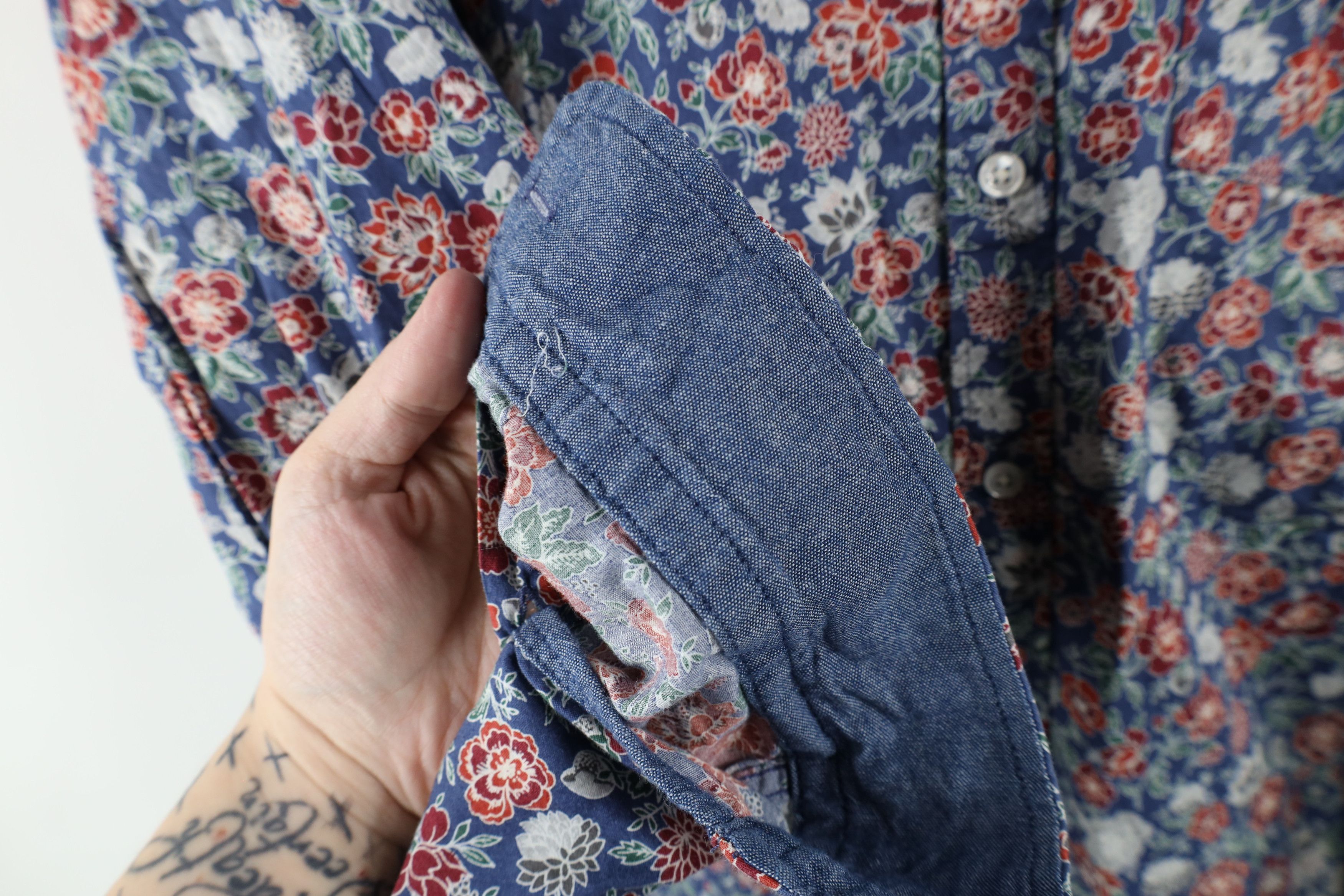 Express × Vintage Express Soft Wash Flower All Over Print Button Down Shirt Size US M / EU 48-50 / 2 - 7 Thumbnail