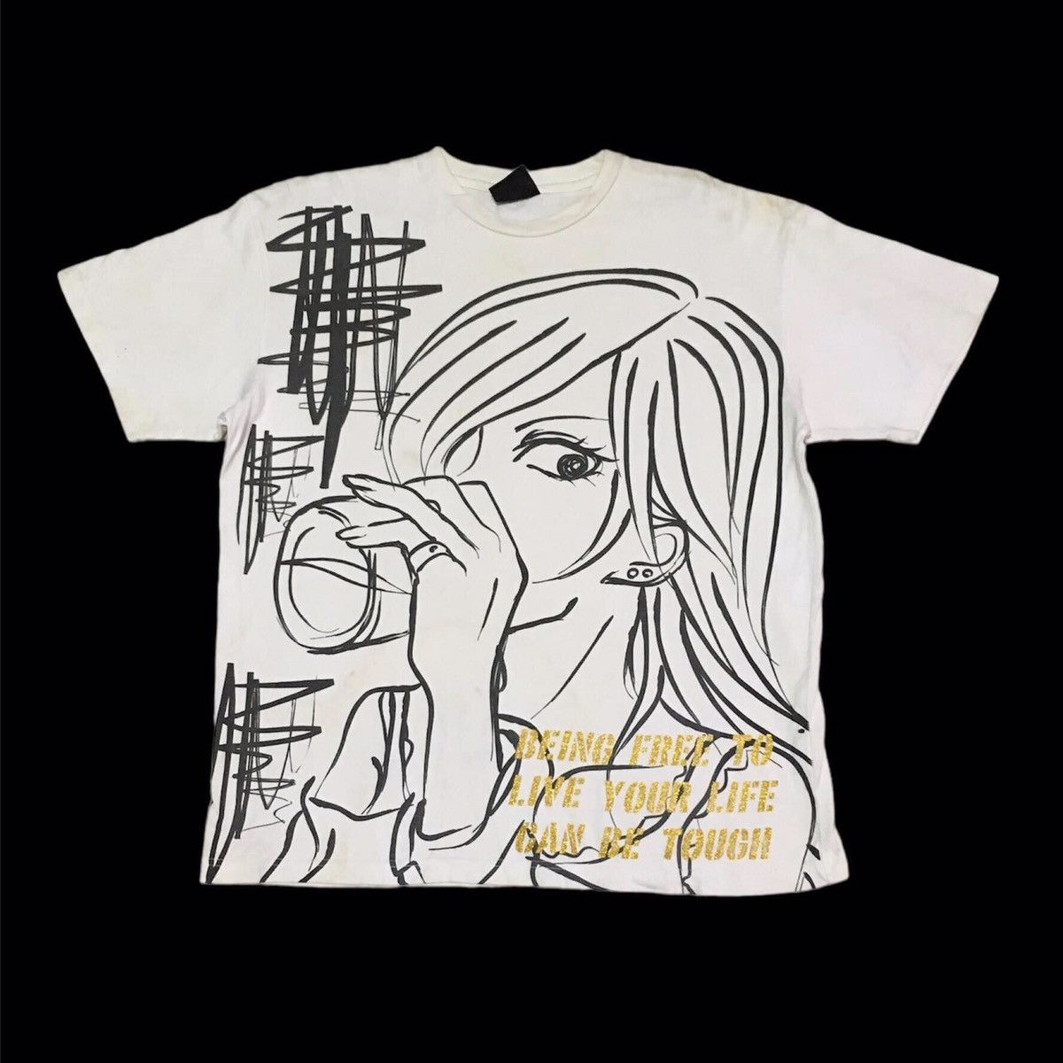 image of Vintage Strange Heaven in White, Men's (Size Large)