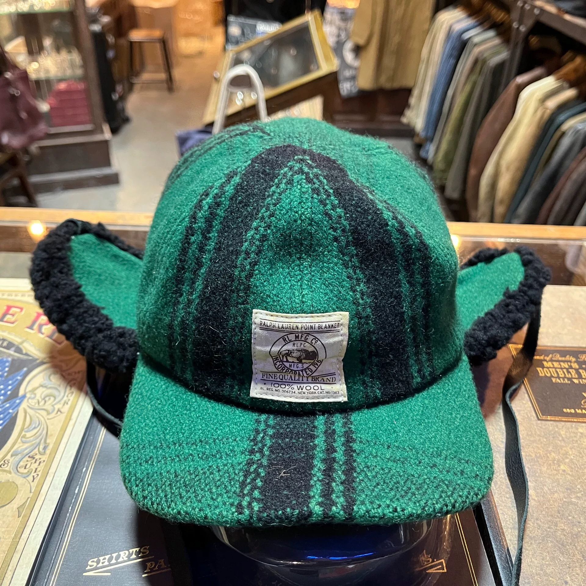 ralph lauren wool winter hat with ear flaps