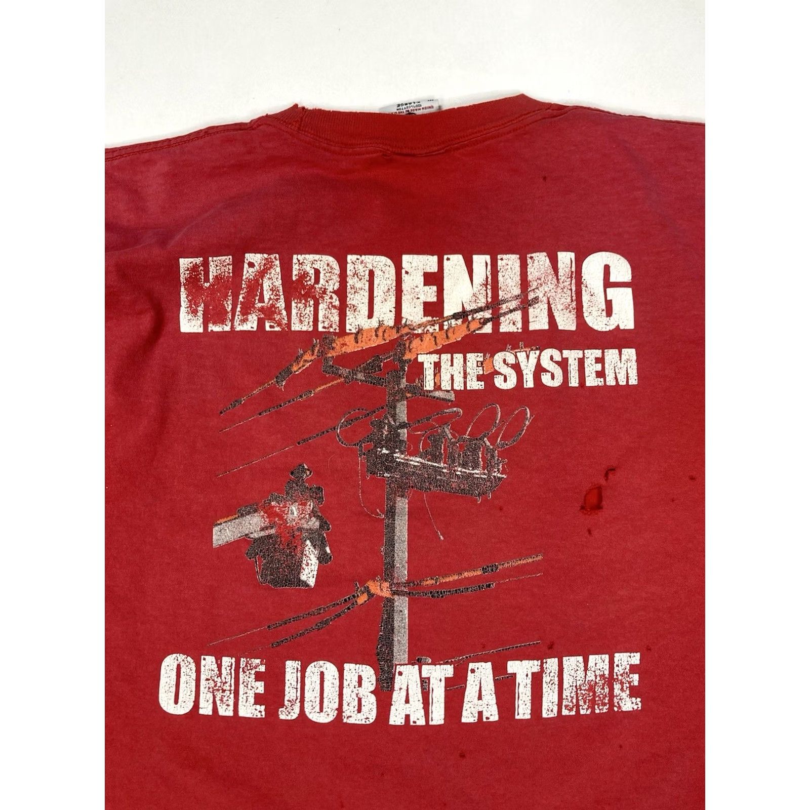 MCM VINTAGE Union Made Dade Hardening The System Thrashed T-shirt Men XL Red Long Sleeve Shirt XL Men Red Size US XL / EU 56 / 4 - 2 Thumbnail